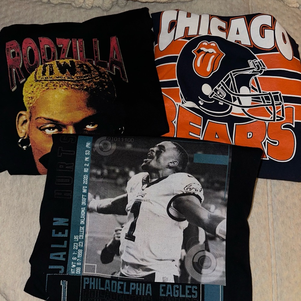 vintage sports tshirt set of 3